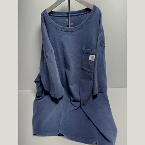 Carhartt Other - Carhartt Men’s Original Fit Pocket T- Shirt Sz 4XL Navy Blue Work Tee Outdoor